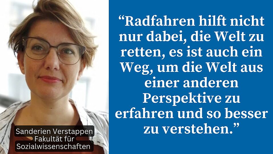Zitat Verstappen: “Radfahren hilft nicht nur dabei, die Welt zu retten, es ist auch ein Weg, um die Welt aus einer anderen Perspektive zu erfahren und so besser zu verstehen.”